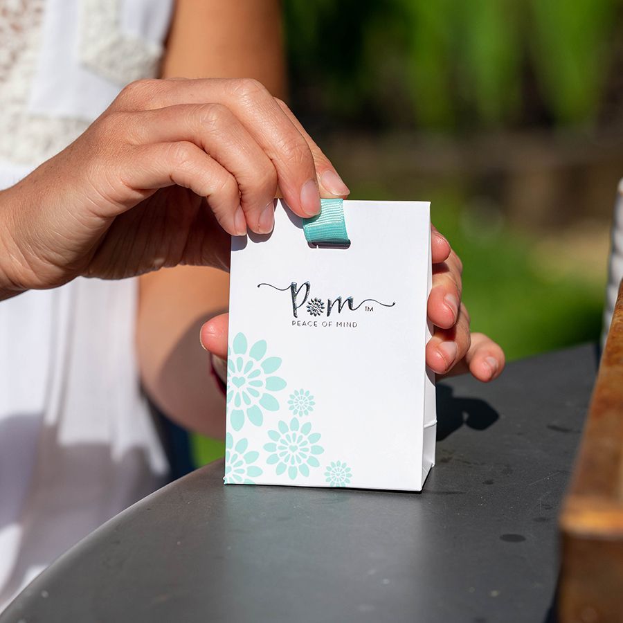 POM Sterling Silver and Rose Gold Intertwined Hoops Necklace