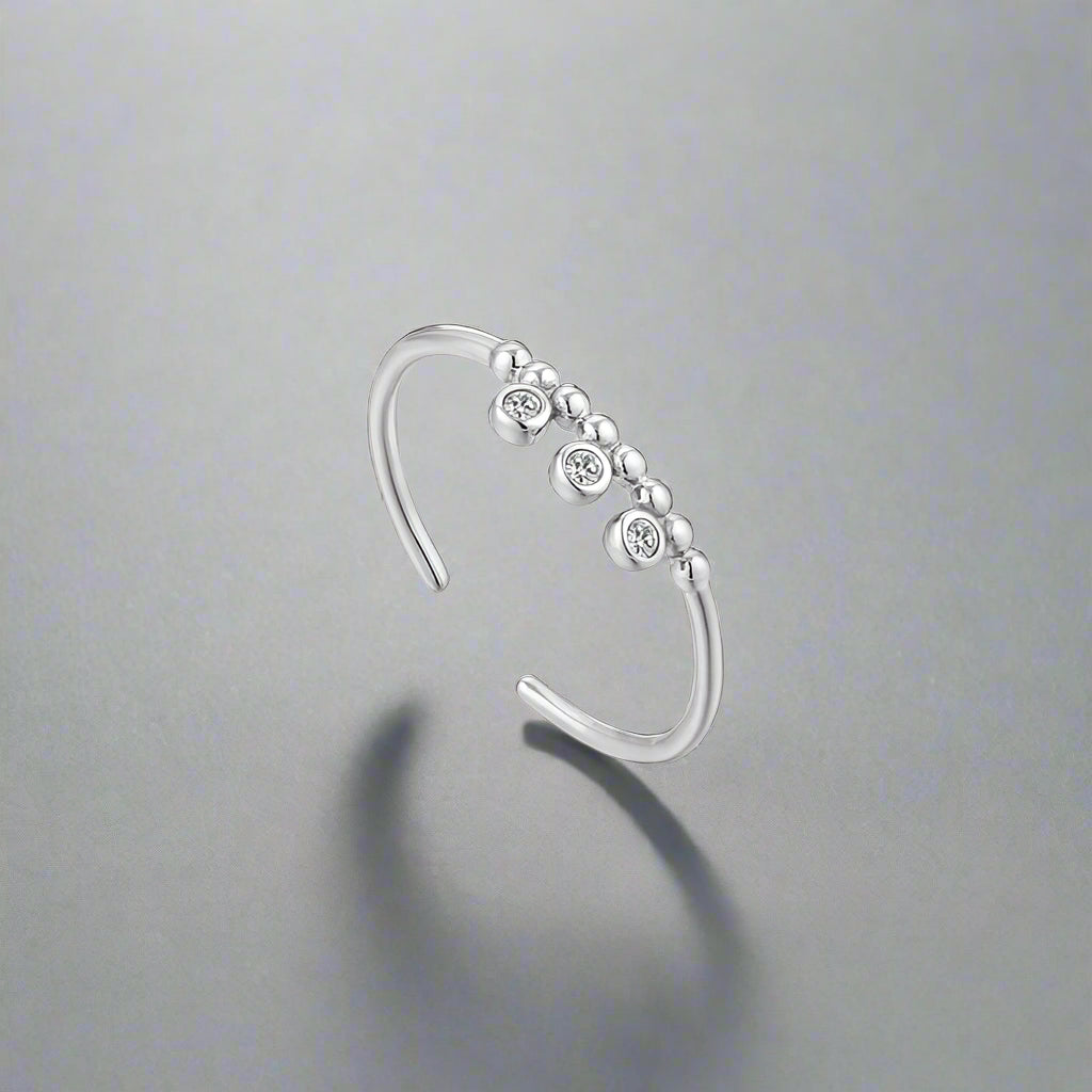 Sterling Silver Shimmer Adjustable Ring