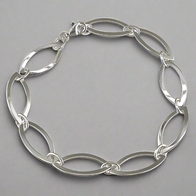 Sterling Silver Marquis Ovals Bracelet