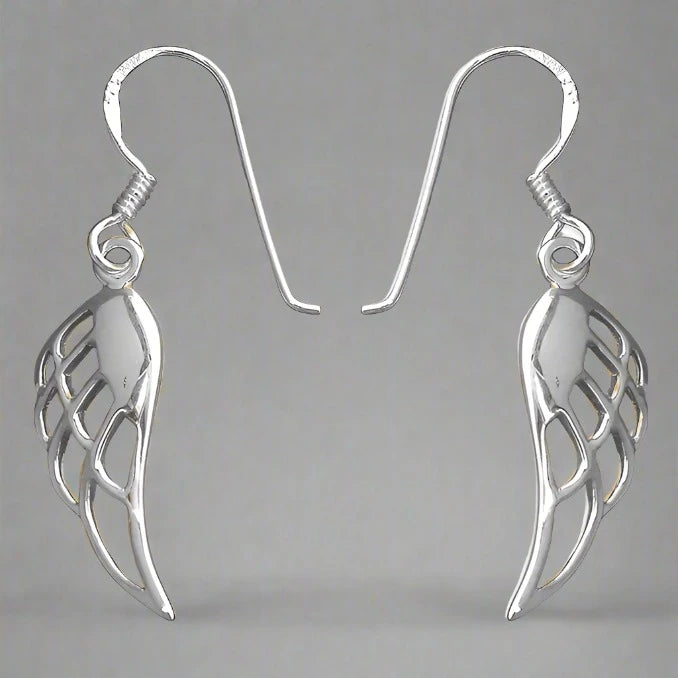Sterling Silver Angel Wing Earrings