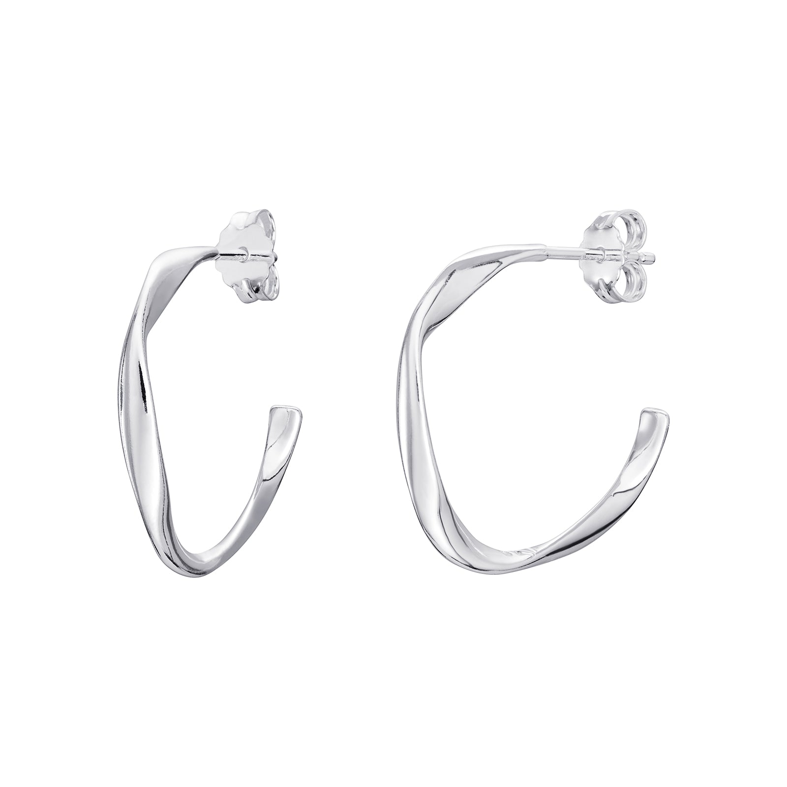 Sterling Silver Twist Hoop Earrings - More Than Just a Gift | Narborough Hall