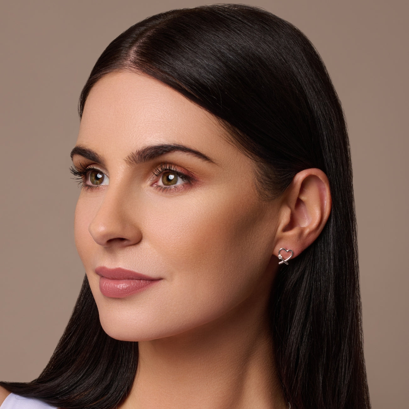 Sterling Silver CZ Abstract Heart Earrings - More Than Just a Gift | Narborough Hall