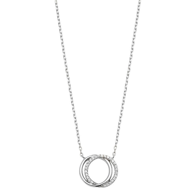 Sterling Silver Interlinking CZ Circle Necklace - More Than Just a Gift | Narborough Hall