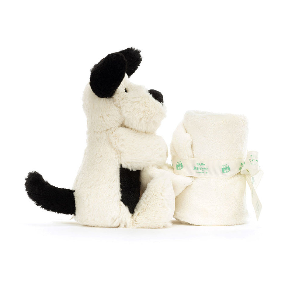 Jellycat Bashful Black & White Puppy Soother