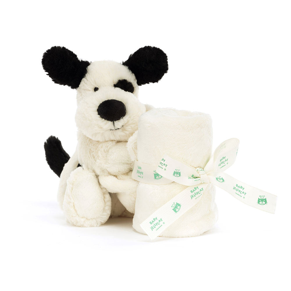 Jellycat Bashful Black & White Puppy Soother