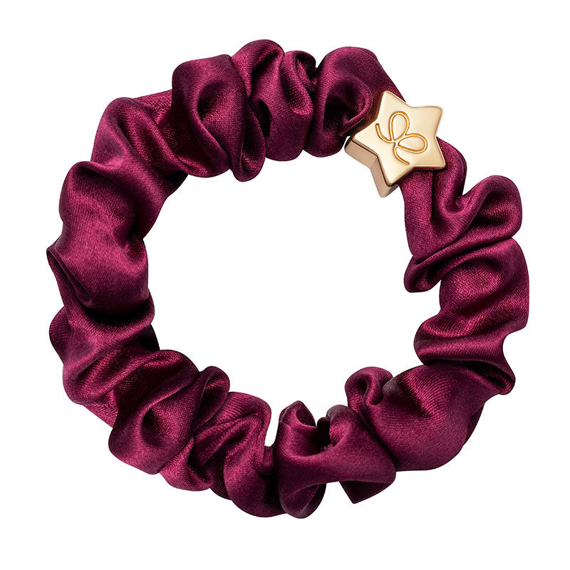 Sangria Gold Star Silk Scrunchie