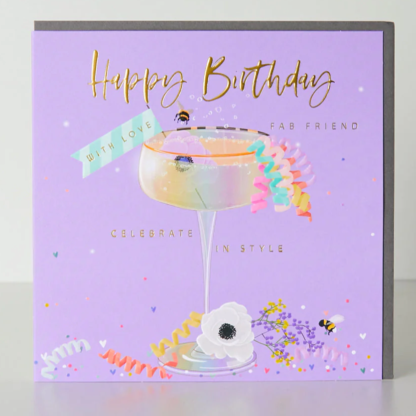 Belly Button Elle Happy Birthday Fab Friend Card