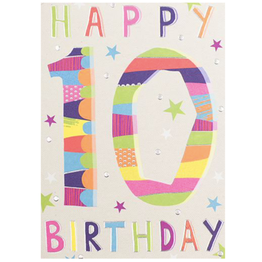 Bangers & Flash 10th Birthday Card