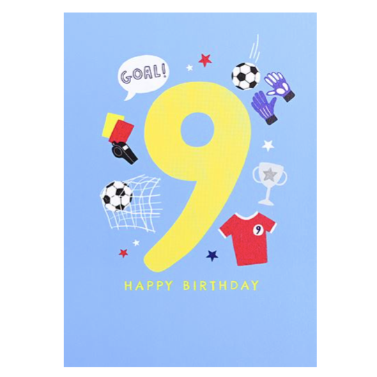 First Chapter Boy Age 9 Happy Birthday Card