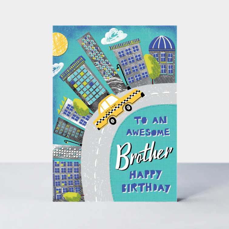 Rachel Ellen Brother Taxi Birthday Card