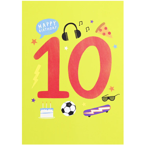 First Chapter Age 10 Happy Birthday Card