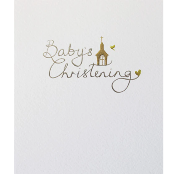 Mimosa Christening Card