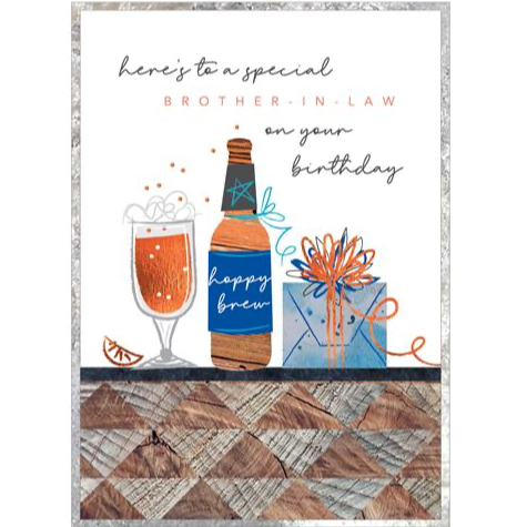 Cobalt Brother In Law Birthday Card