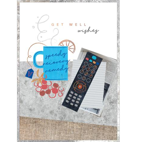 Cobalt Get Well Wishes Card