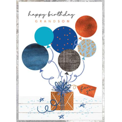 Cobalt Grandson Birthday Card