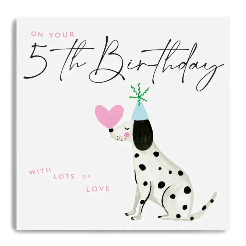 Serendipity 5th Birthday Dalmatian Card