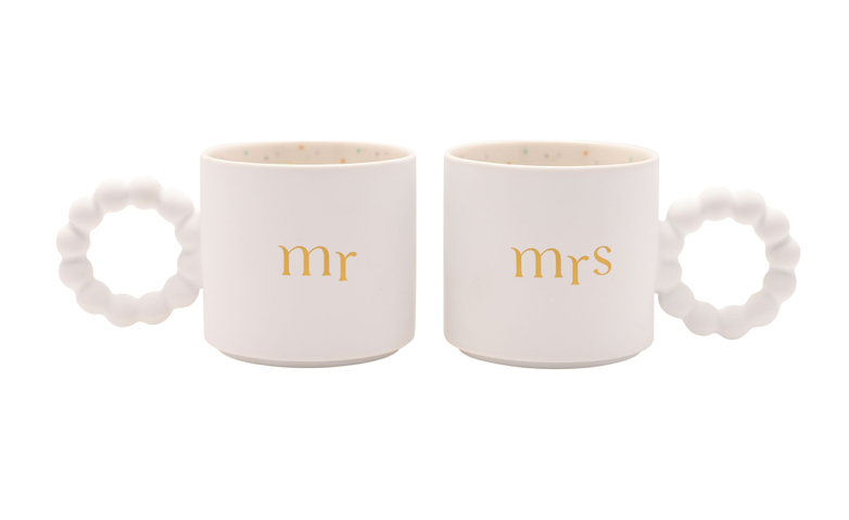 Confetti Mr & Mrs Mug Set