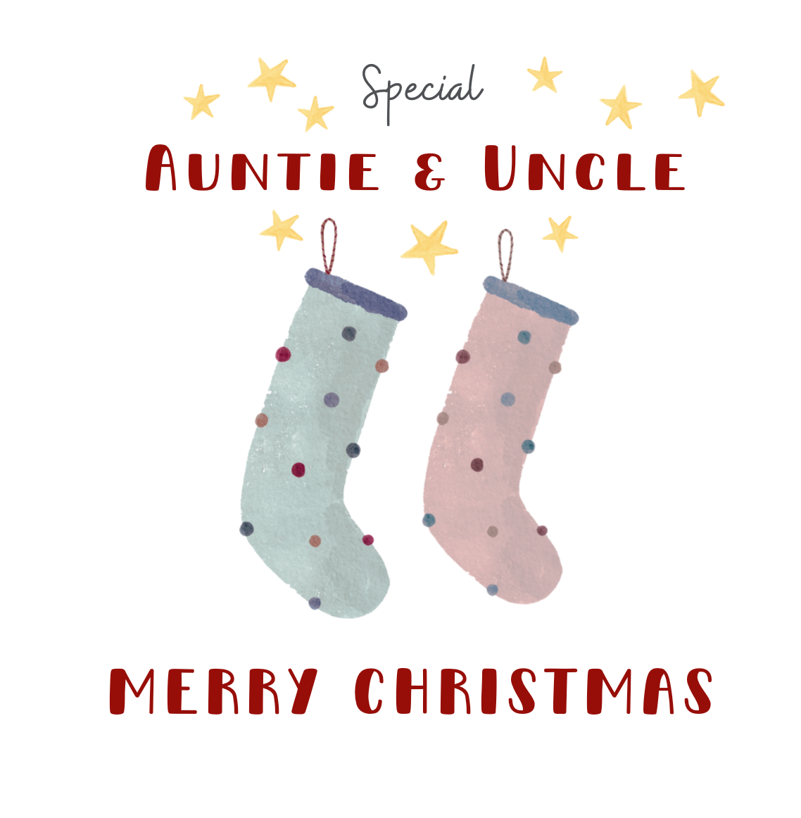 Special Auntie & Uncle Christmas Card