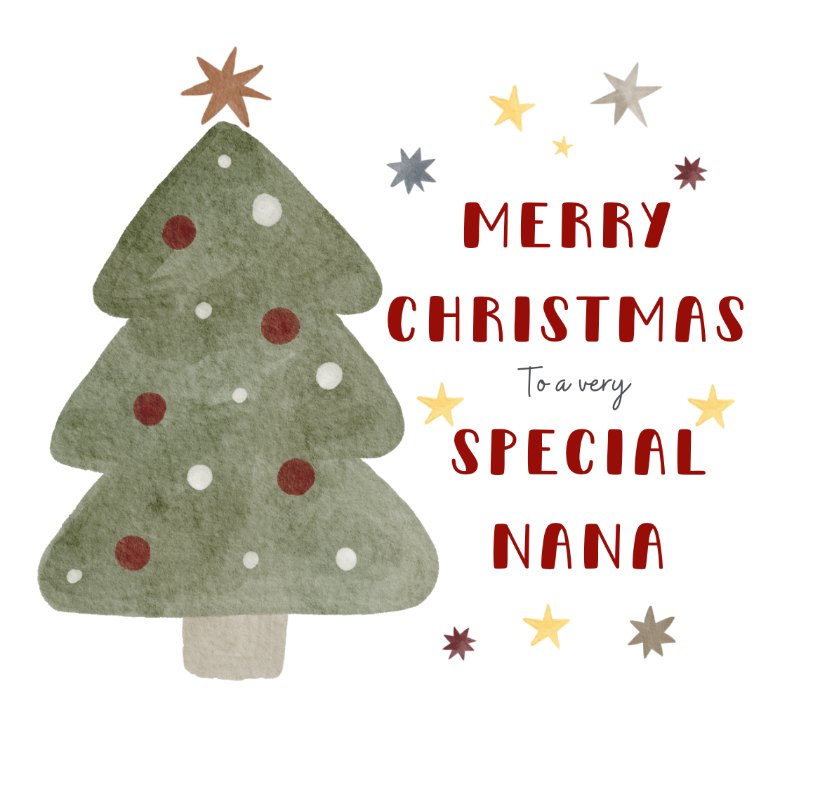 Holly Jolly Nana Christmas Card