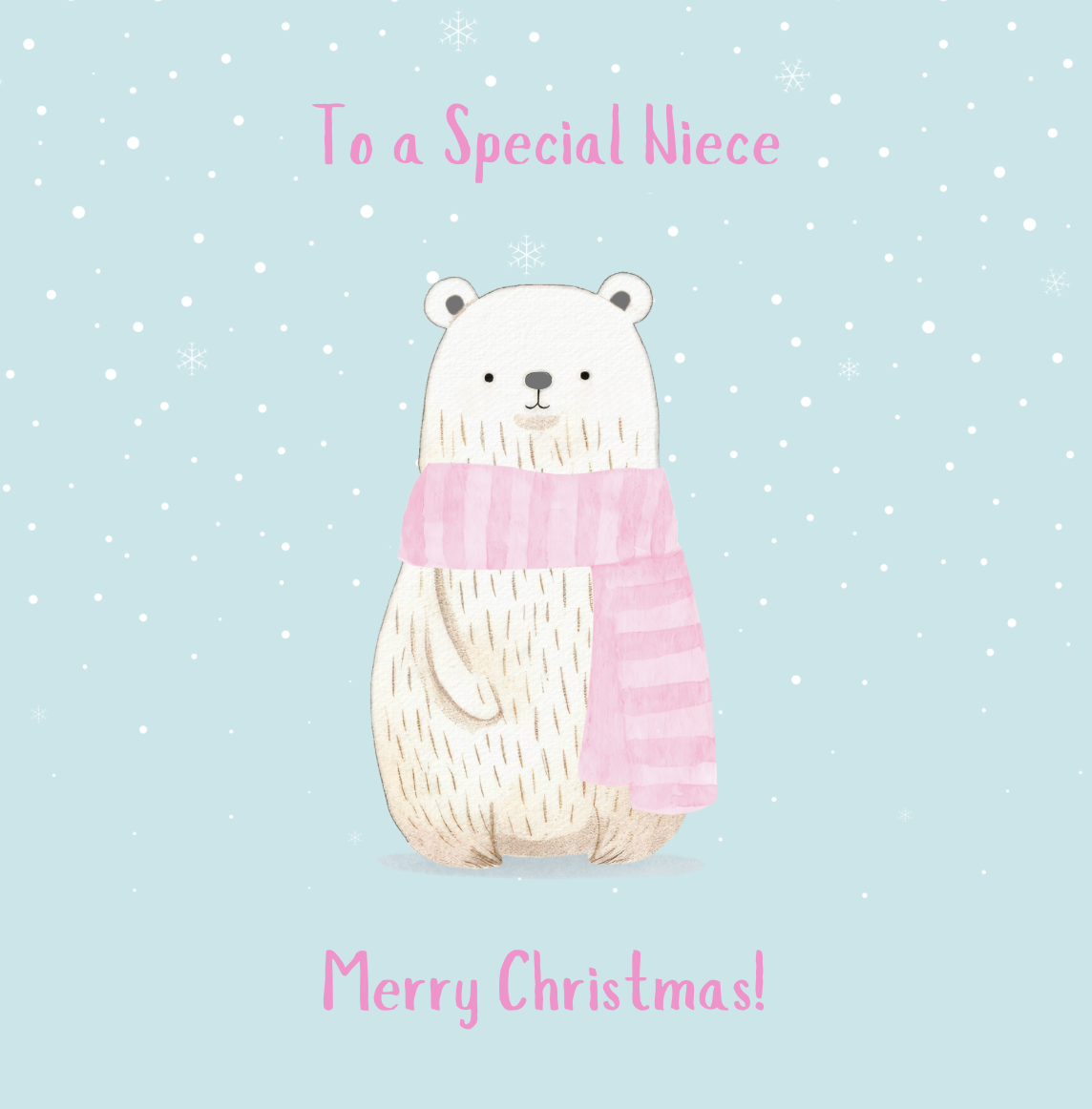Bear-illiant Special Niece Christmas Card