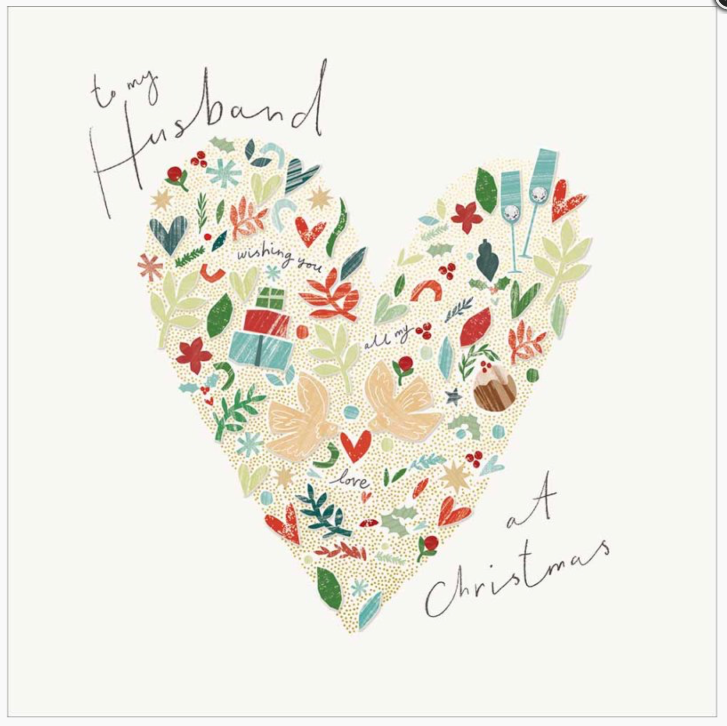 The Proper Mail Company Husband Christmas Card