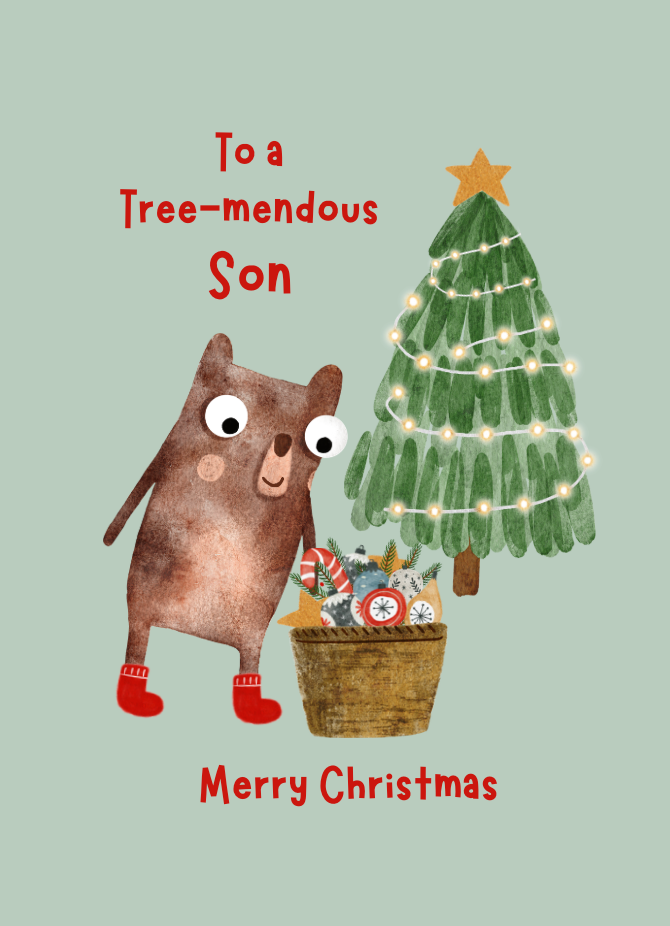 Petimo Treemendous Son Christmas Card