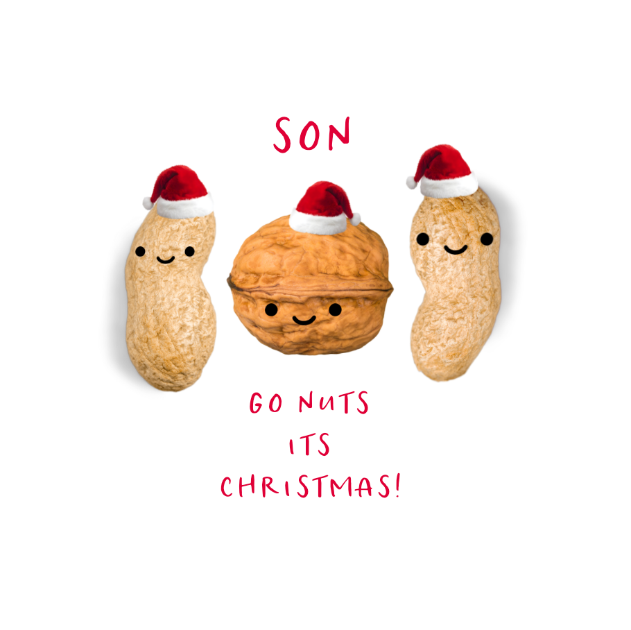 Better Together Son Go Nuts Christmas Card