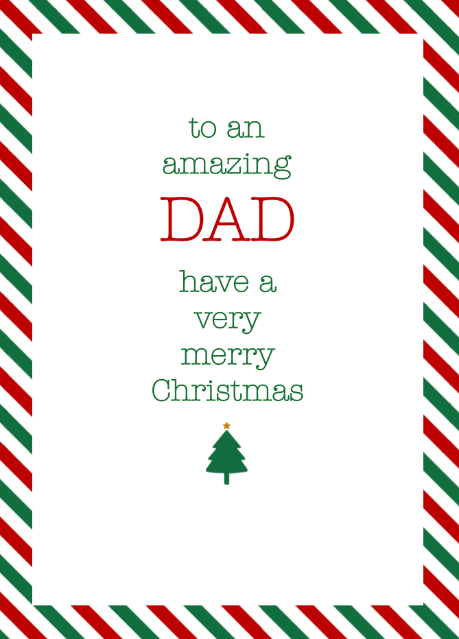 Petimo Type & Stripe Dad Christmas Card