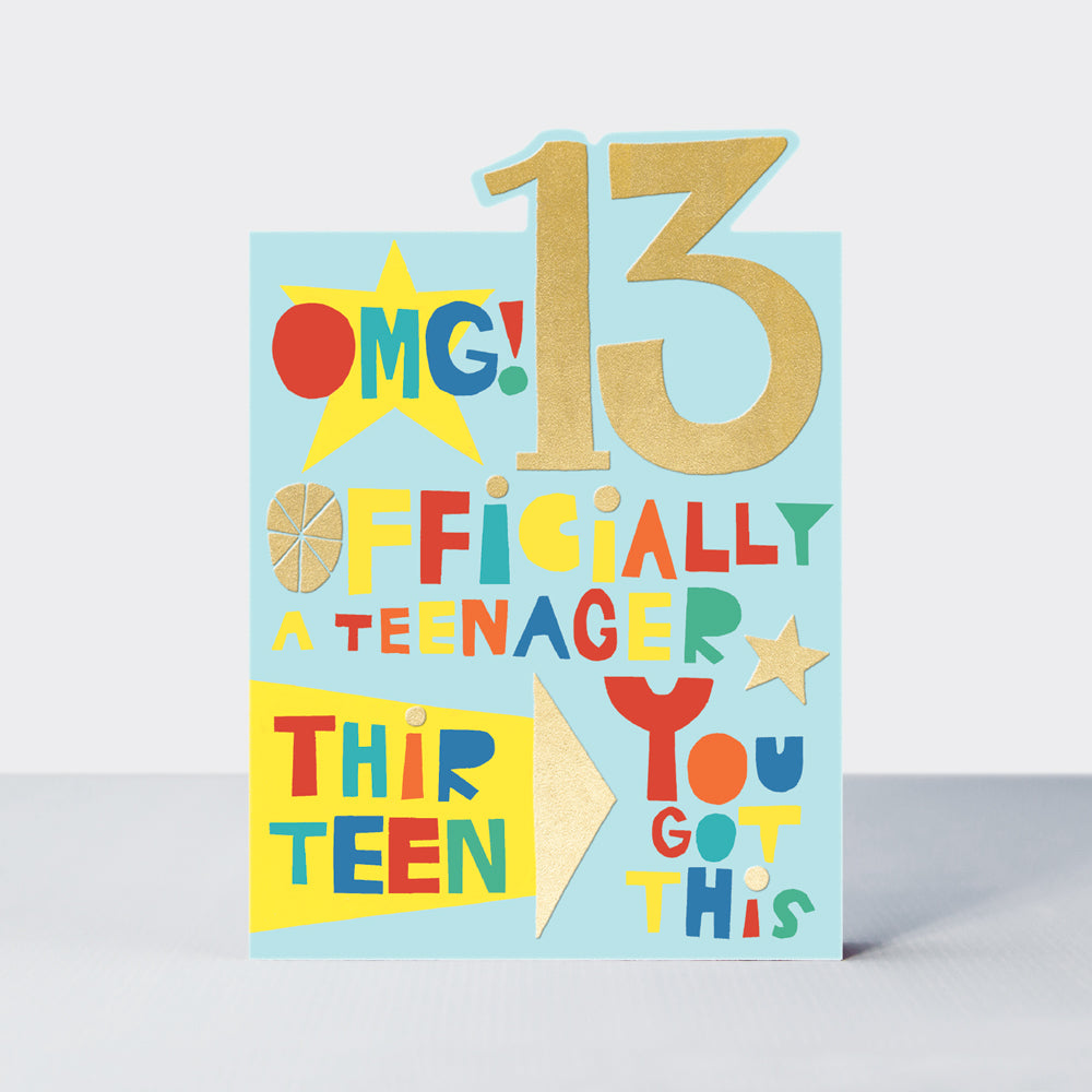 Tiptoes - Age 13 Teenager Card