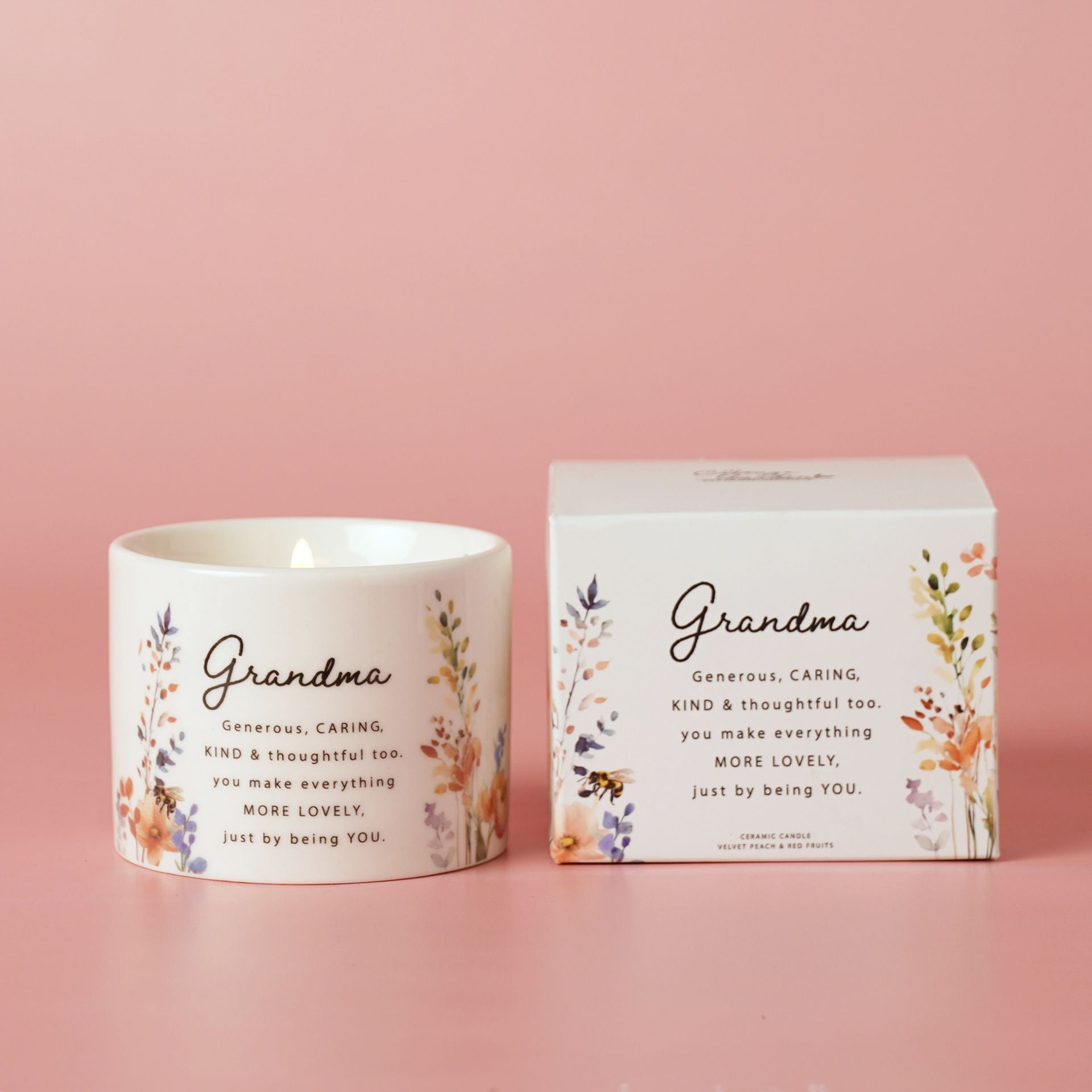 the cottage garden ceramic candle 100g - grandma - More Than Just a Gift | Narborough Hall