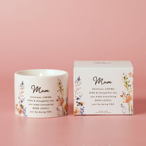 the cottage garden ceramic candle 100g - mum - More Than Just a Gift | Narborough Hall