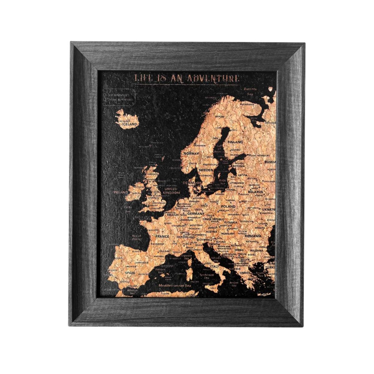 Splosh Europe Desk Travel Map – Black