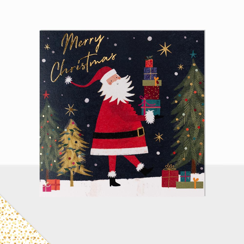 Wonderland Merry Christmas Santa Claus Card