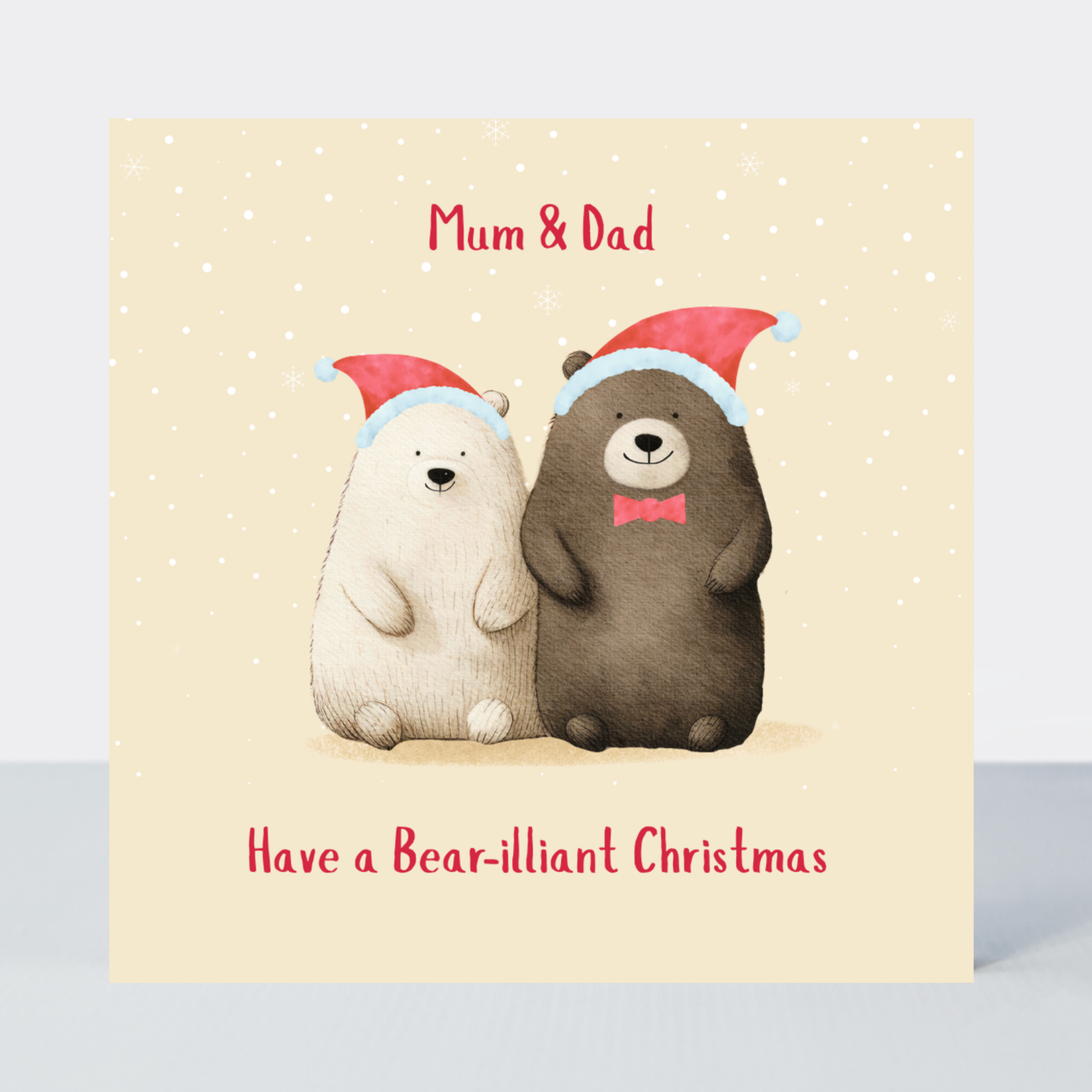 Bear-illiant Mum & Dad Christmas Card