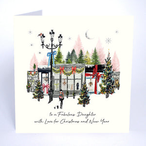 Five Dollar Shake To A Fabulous Daughter With Love for Christmas And New Year (Shops) Christmas Card
