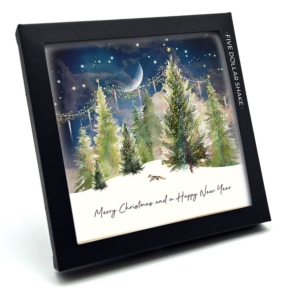 Five Dollar Shake Merry Christmas and a Happy New Year (Forest) Boxed Christmas Card