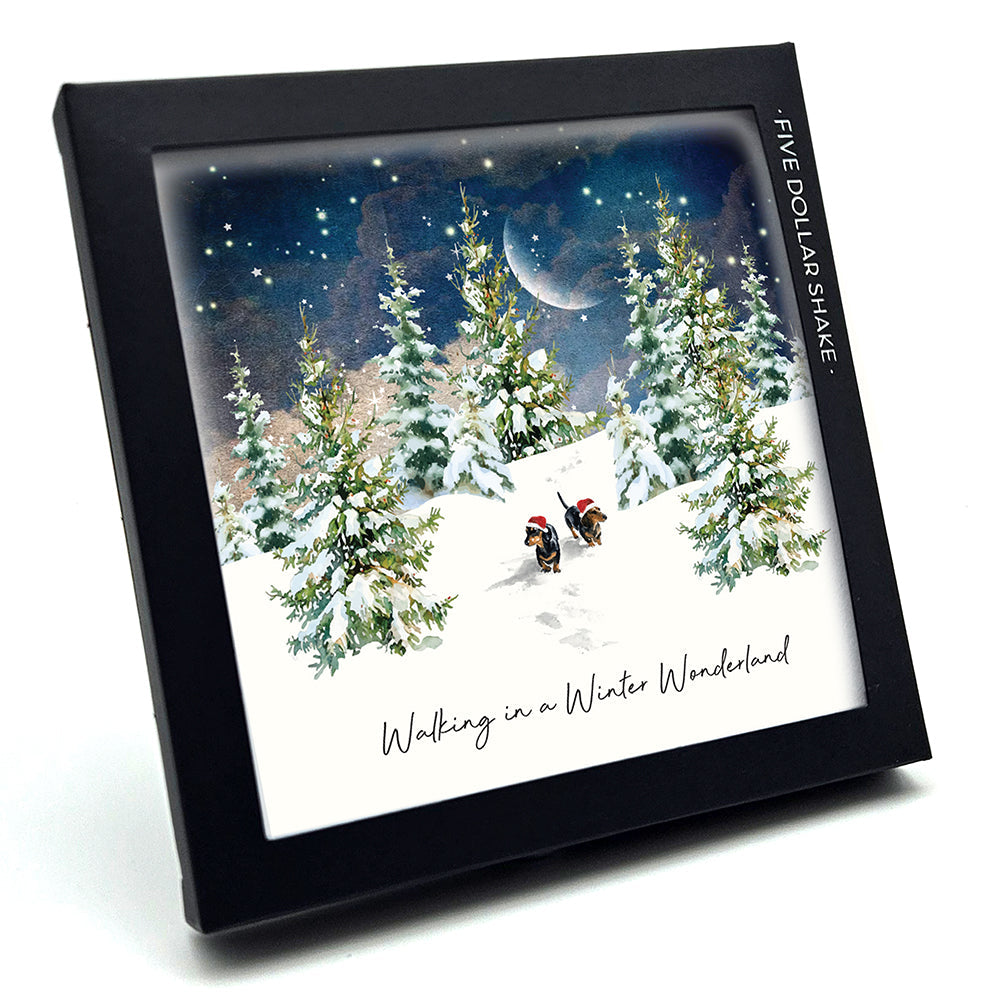 Five Dollar Shake Walking In A Winter Wonderland (Dogs) Boxed Christmas Card