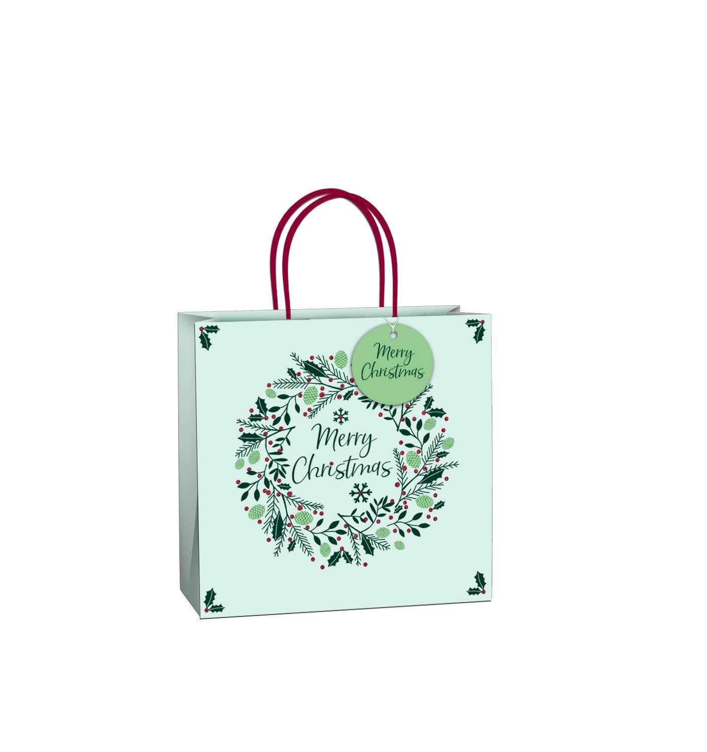 The Unique Paper Company - Holly and Ivy Christmas Gift Bags: Large