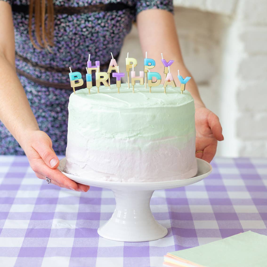Talking Tables - Pastel 'Happy Birthday' Letter Candles