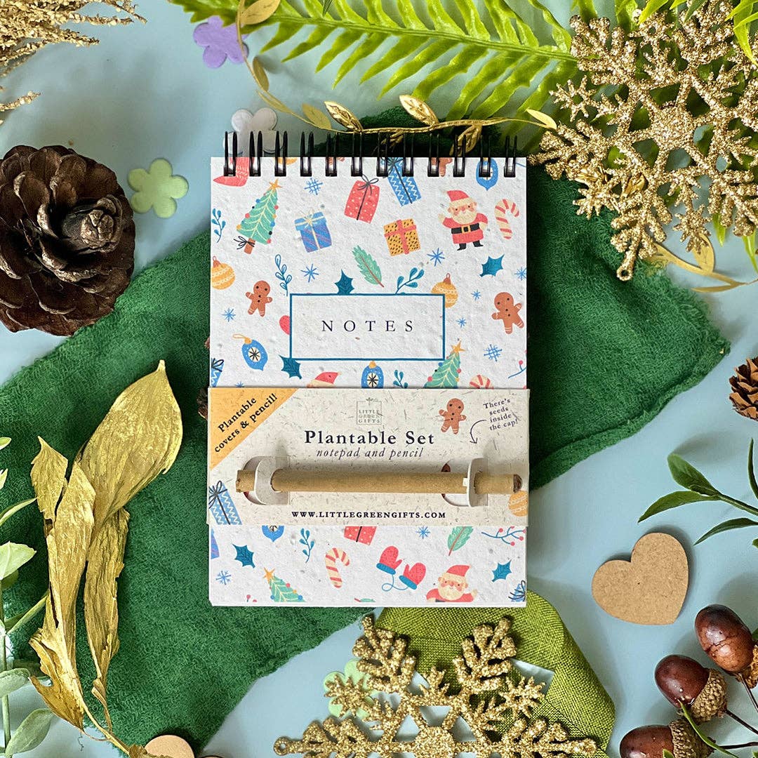 Little Green Gifts - A6 Notepad & Pencil Set - Choice Of Designs (TU-6): 003 - Blushing Blooms - More Than Just a Gift | Narborough Hall