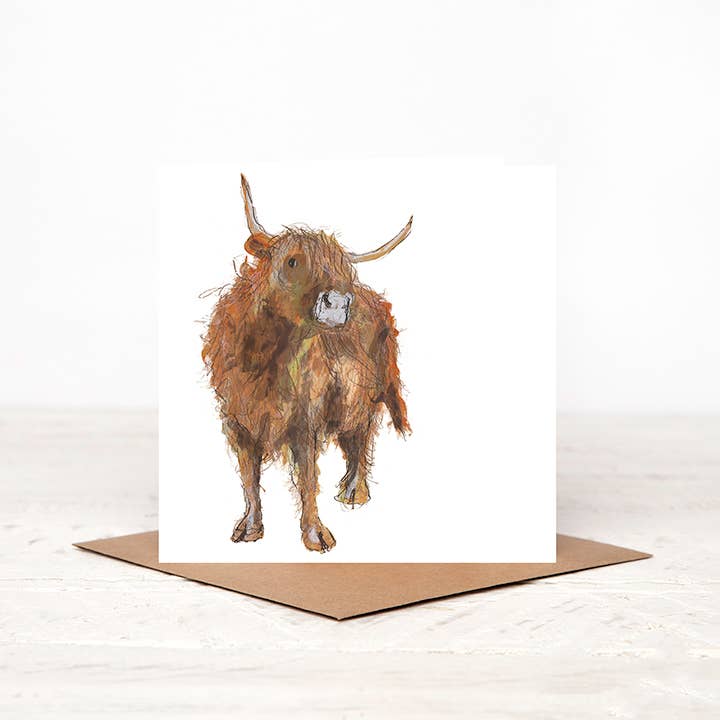 Catherine Rayner - Adrian Highland Cow Card