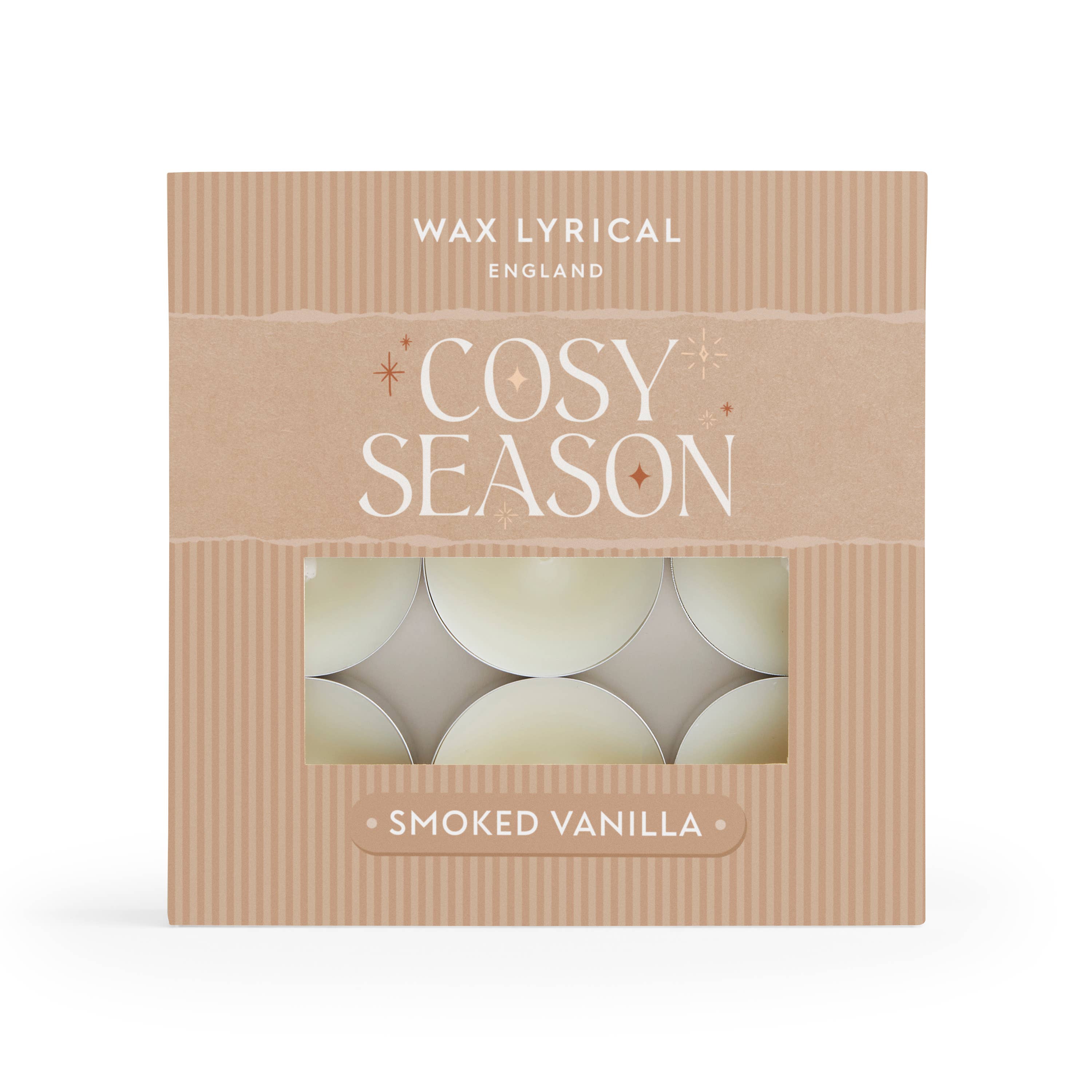 Wax Lyrical UK - Wax Lyrical Cosy Season Smoked Vanilla Tealights: Smoked Vanilla