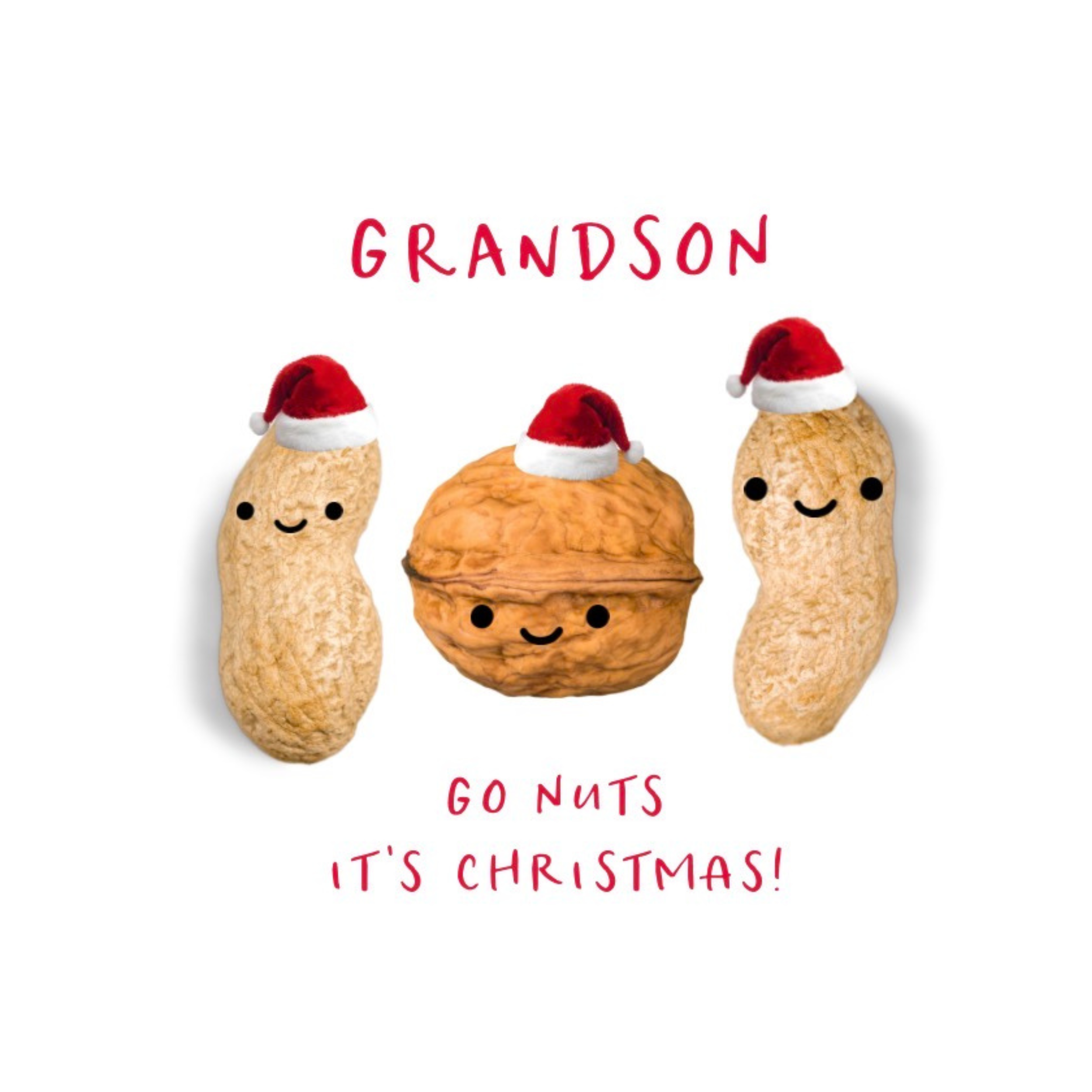 Petimo - Grandson Go Nuts Funny Better Together Christmas Card