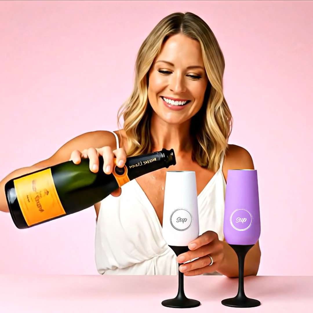 Sup - White Insulated Champagne Flute