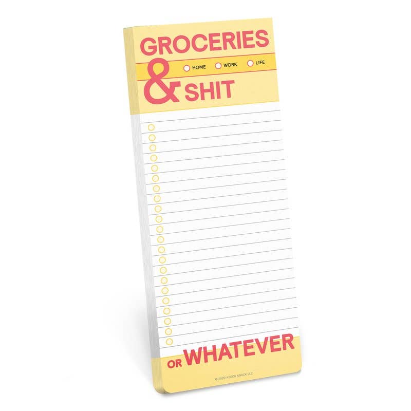Abrams & Chronicle Books - Knock Knock Groceries and Shit Make-a-List Pads