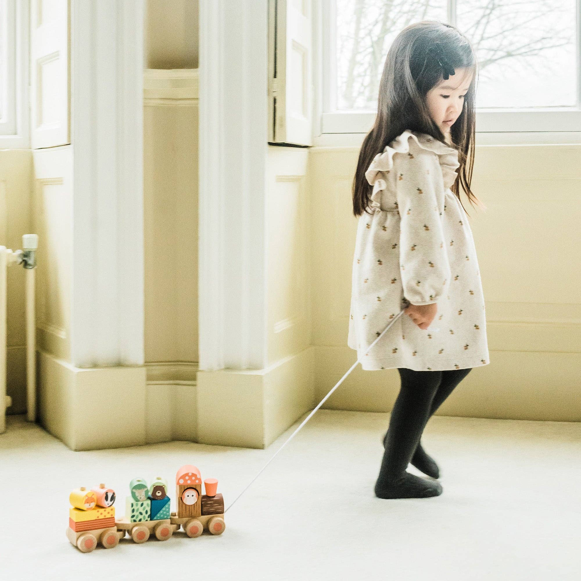 Orange Tree Toys - Woodland Woodend Puzzle Train