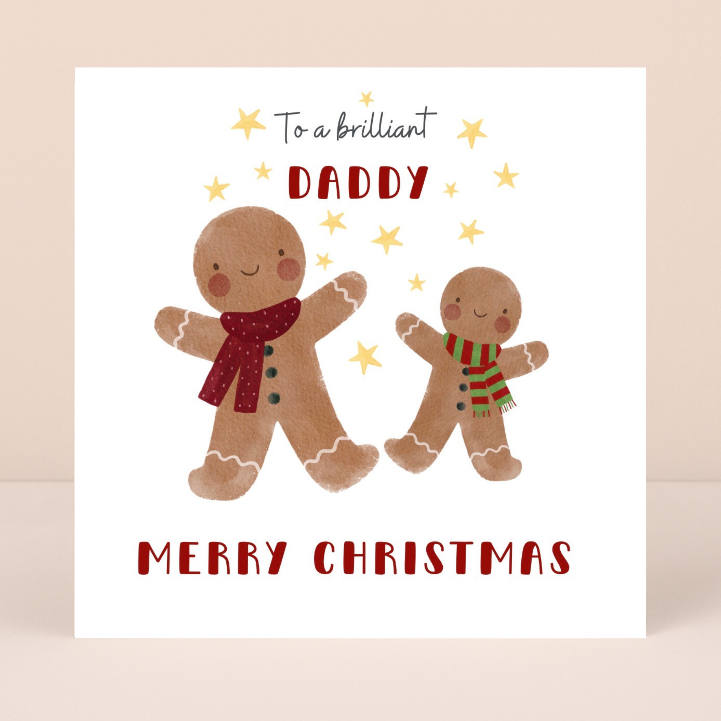 Petimo - Brilliant Daddy Gingerbread Holly Jolly Christmas Card