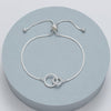 Silver Double Circle Adjustable Bracelet