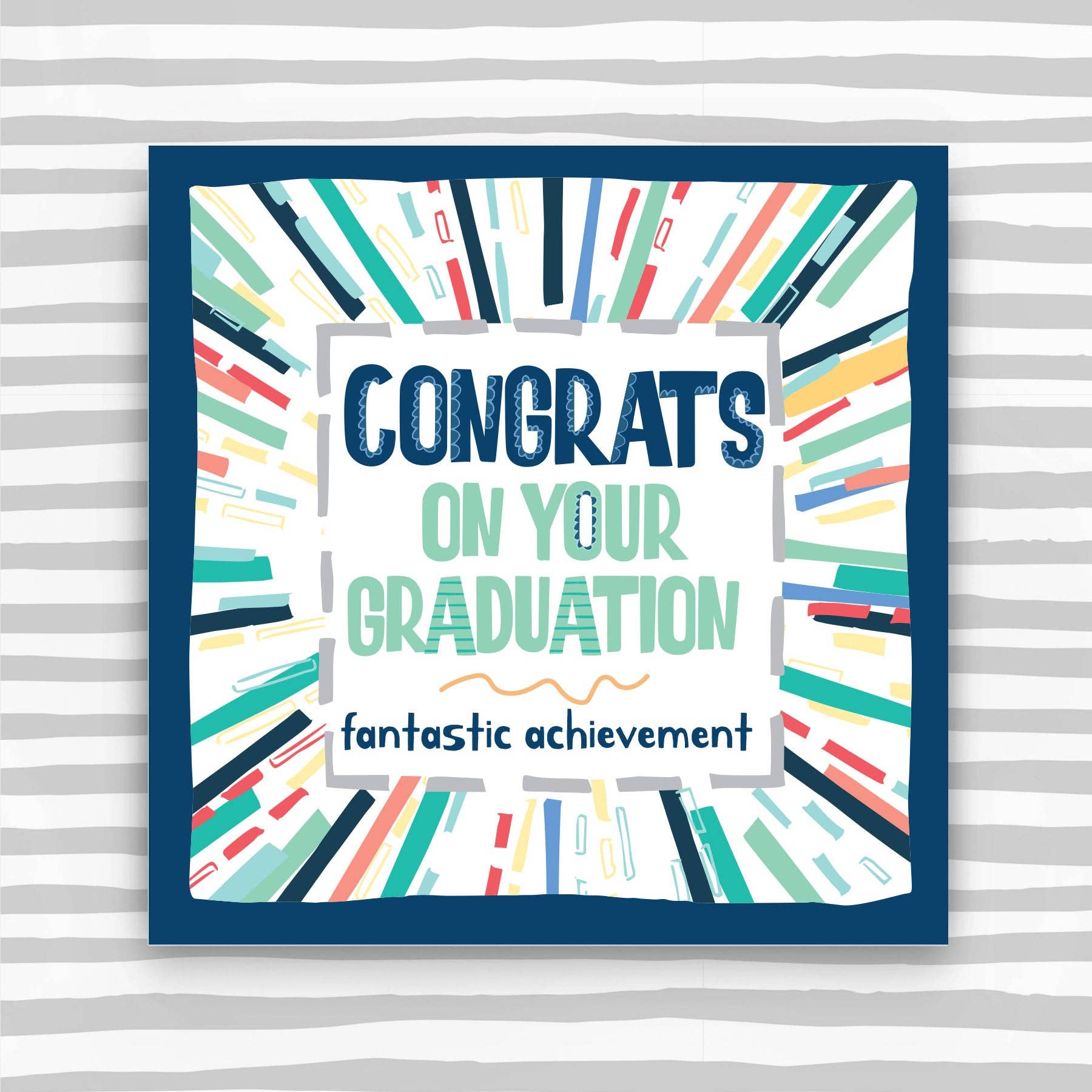 Molly Mae Ltd - Congrats on your Graduation Blue Greeting Card