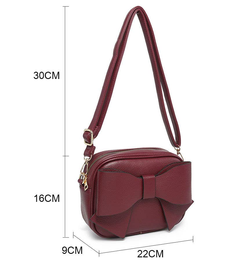 Beau Light Khaki Crossbody Bow Bag